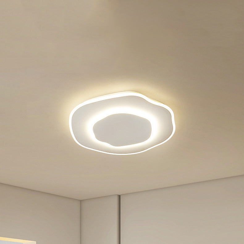 2 - Light Cloud Shape LED Flush Mount in Matte White Iron Modern Ceiling Flush