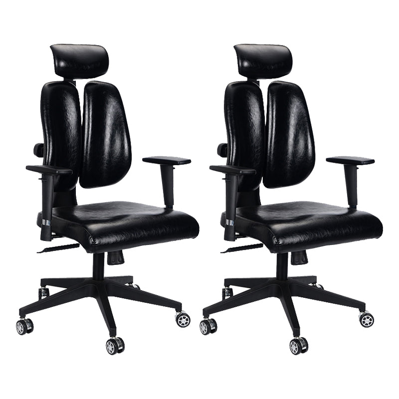 Modern Desk Chair Leather Executive Chair High-Back Chair with Wheels