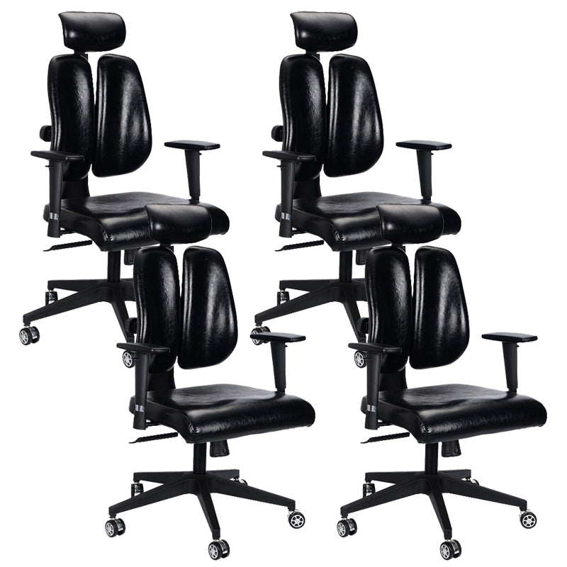 Modern Desk Chair Leather Executive Chair High-Back Chair with Wheels