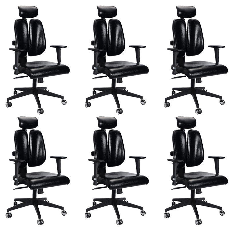 Modern Desk Chair Leather Executive Chair High-Back Chair with Wheels