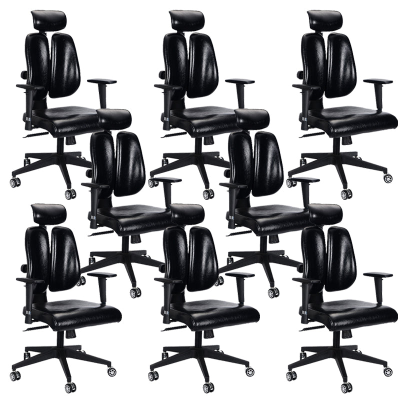 Modern Desk Chair Leather Executive Chair High-Back Chair with Wheels