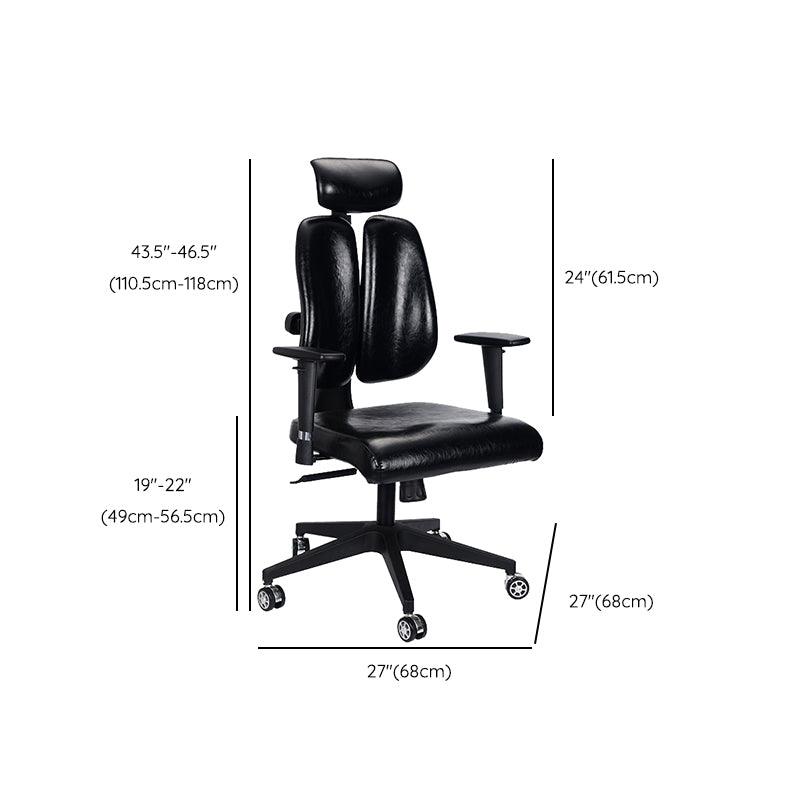 Modern Desk Chair Leather Executive Chair High-Back Chair with Wheels