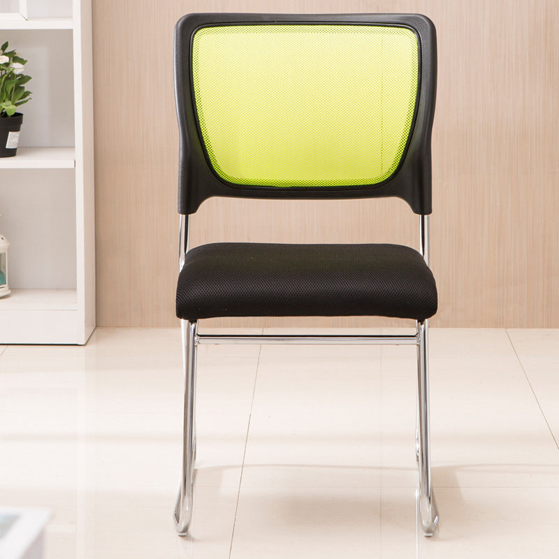 Modern Desk Chair Mesh Armless Conference Chair Mid-Back Chair