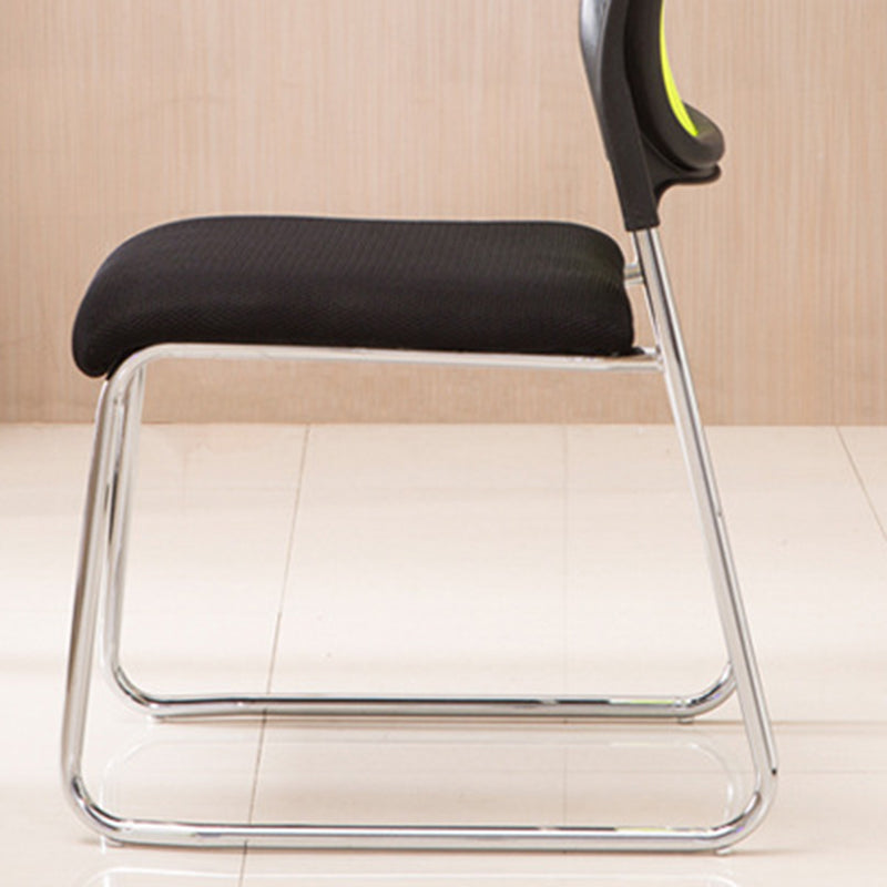 Modern Desk Chair Mesh Armless Conference Chair Mid-Back Chair