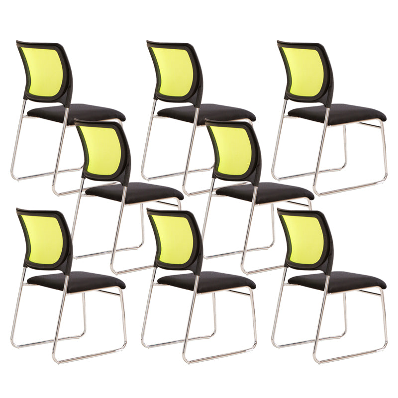 Modern Desk Chair Mesh Armless Conference Chair Mid-Back Chair