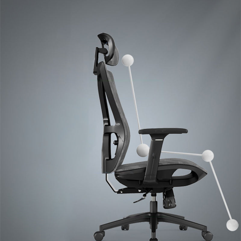 Office Ergonomic Mesh Task Chair Modern Adjustable Arms Swivel Chair