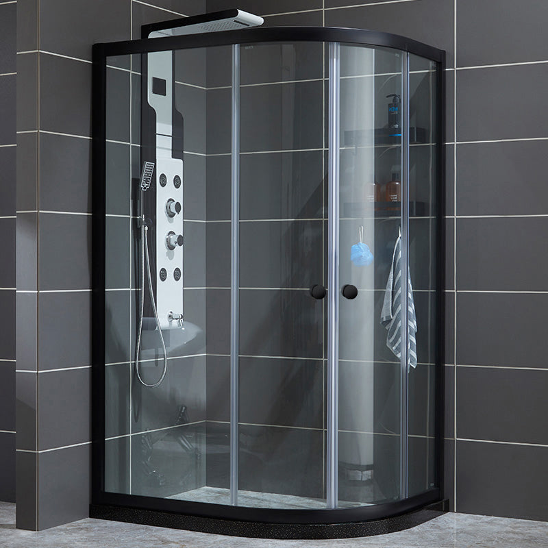 Home Double Sliding Shower Enclosure Corner Round Shower Enclosure