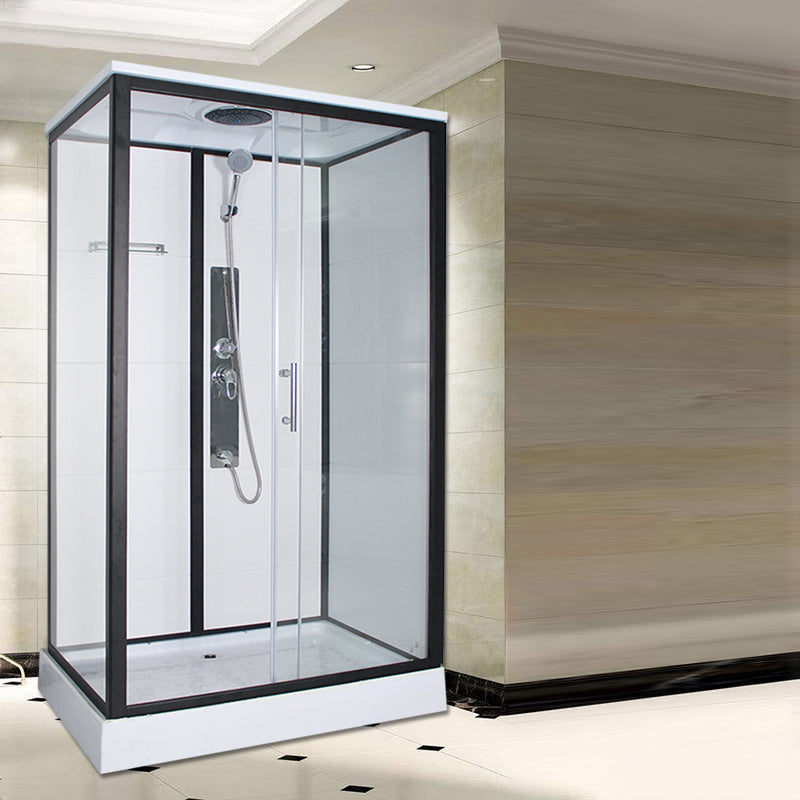 Rectangle Framed Shower Stall Corner Single Sliding Shower Stall