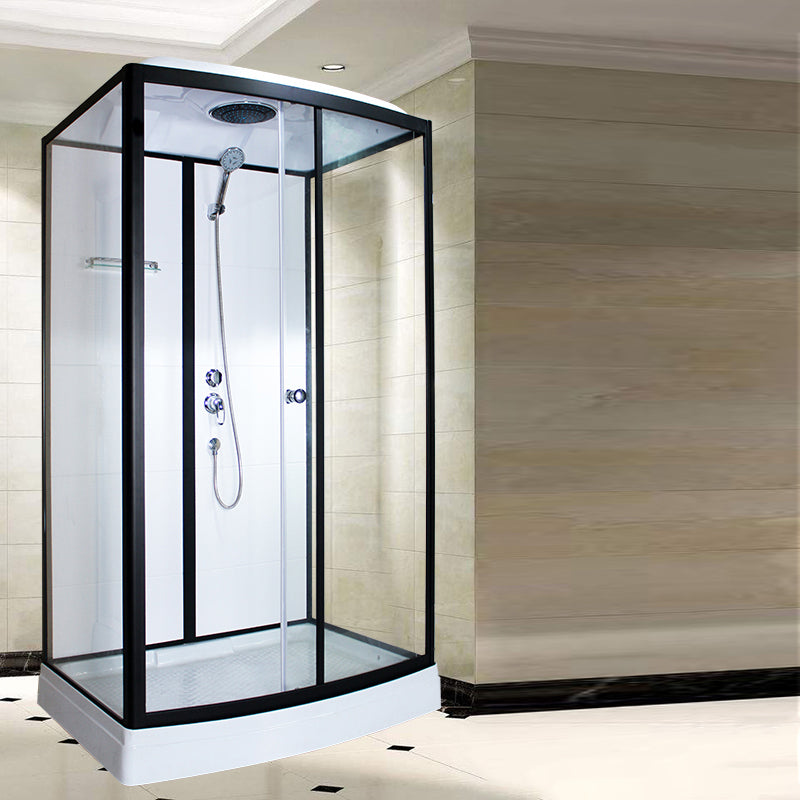 Rectangle Framed Shower Stall Corner Single Sliding Shower Stall