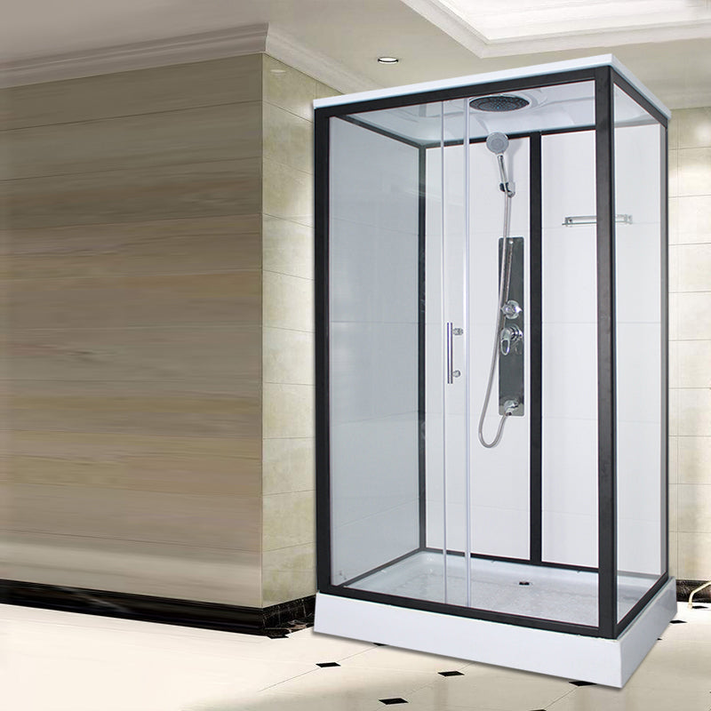 Rectangle Framed Shower Stall Corner Single Sliding Shower Stall