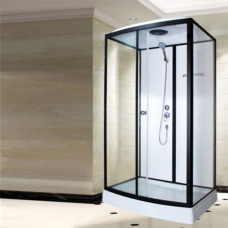 Rectangle Framed Shower Stall Corner Single Sliding Shower Stall