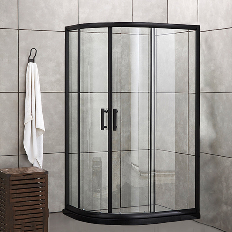 Corner Round Framed Shower Kit Double Sliding Double Sliding Shower Kit