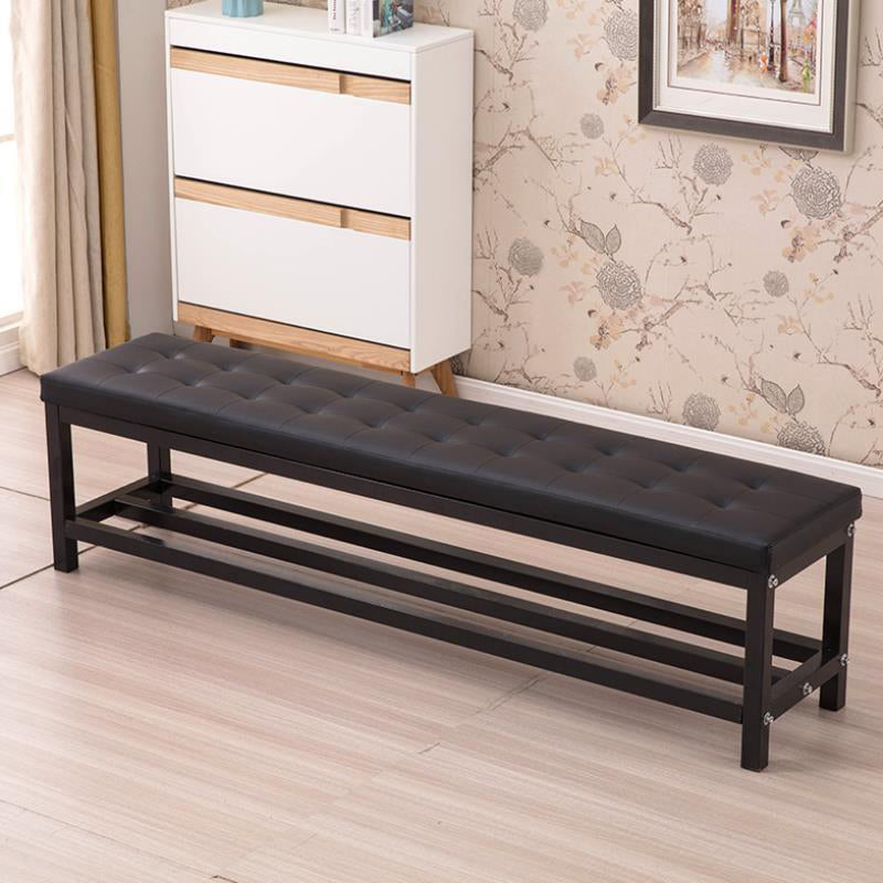 15.6-inch Width Modern Bench Cushioned Metal Solid Color Seating Bench