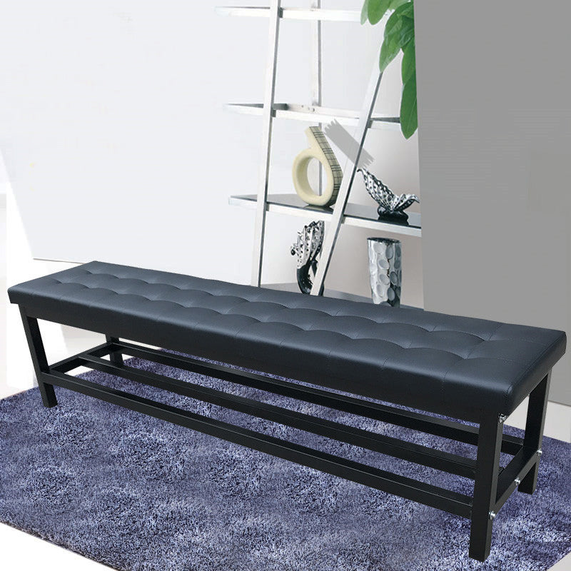 15.6-inch Width Modern Bench Cushioned Metal Solid Color Seating Bench