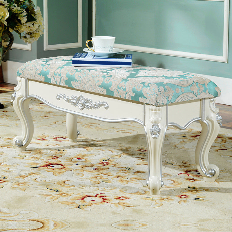 Upholstered Rectangle Seating Bench Cushioned Entryway and Bedroom Bench with Legs