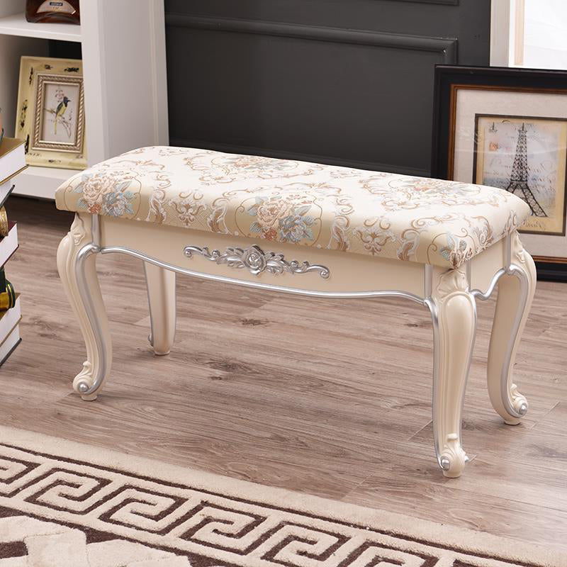 Upholstered Rectangle Seating Bench Cushioned Entryway and Bedroom Bench with Legs