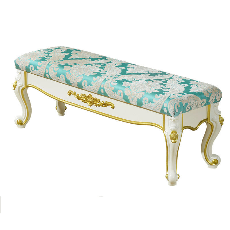 Upholstered Rectangle Seating Bench Cushioned Entryway and Bedroom Bench with Legs