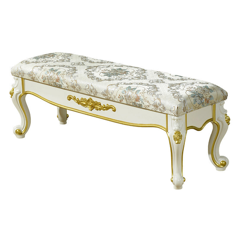 Upholstered Rectangle Seating Bench Cushioned Entryway and Bedroom Bench with Legs