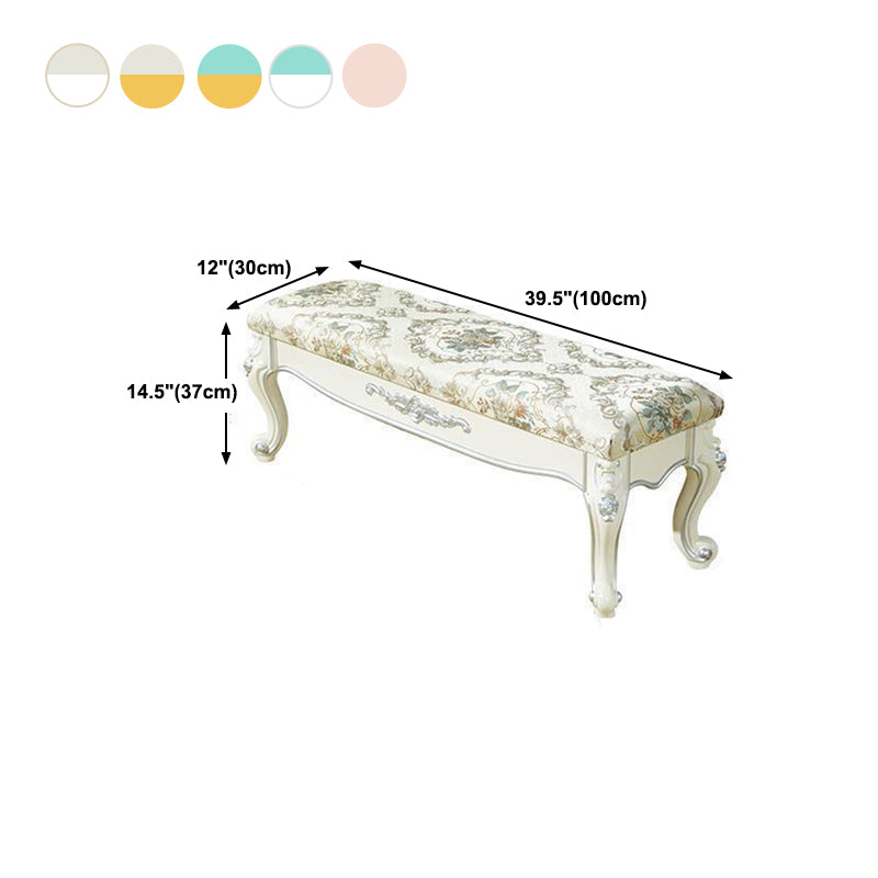 Upholstered Rectangle Seating Bench Cushioned Entryway and Bedroom Bench with Legs