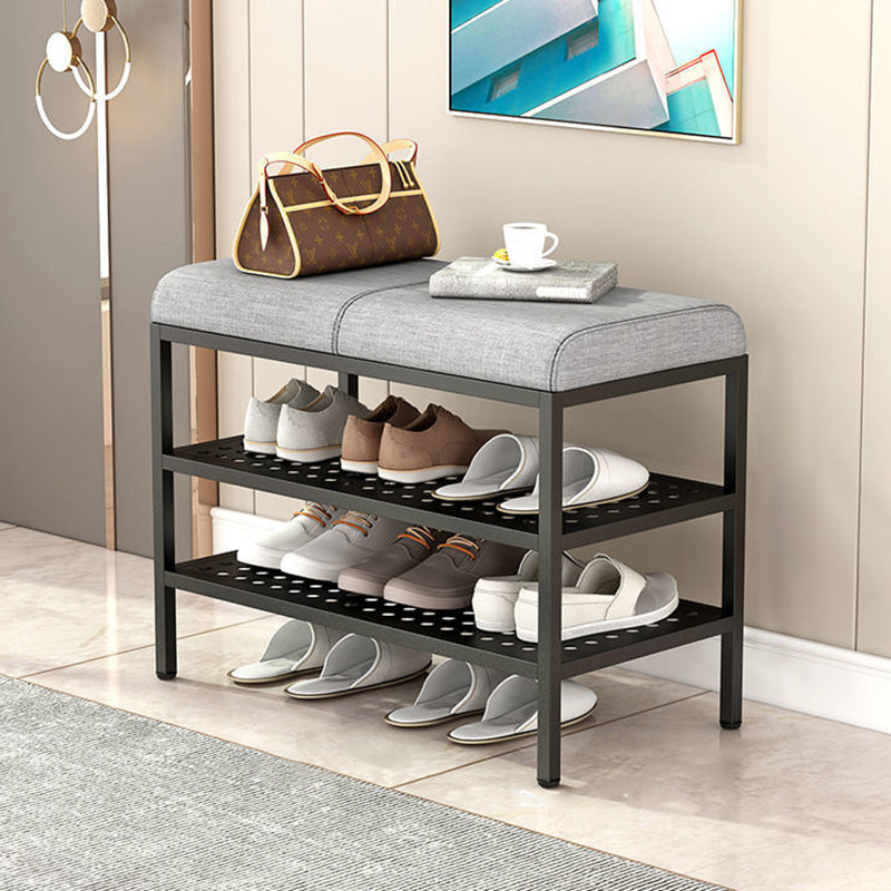 12.6 Inch Wide Modern Cushioned Entryway Bench Foam Bench with Shoe Storage