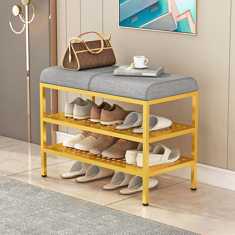 12.6 Inch Wide Modern Cushioned Entryway Bench Foam Bench with Shoe Storage