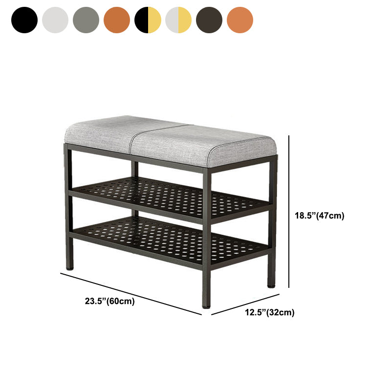 12.6 Inch Wide Modern Cushioned Entryway Bench Foam Bench with Shoe Storage