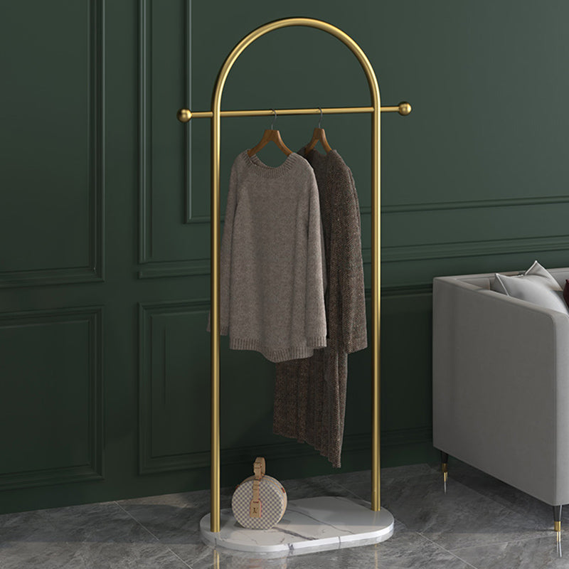 Luxurious Metallic Coat Hanger Pure Color Free Standing Marble Base Coat Rack