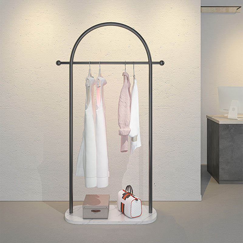 Modern Metal Hall Stand Hanging Rail with 2 Hooks Coat Hanger