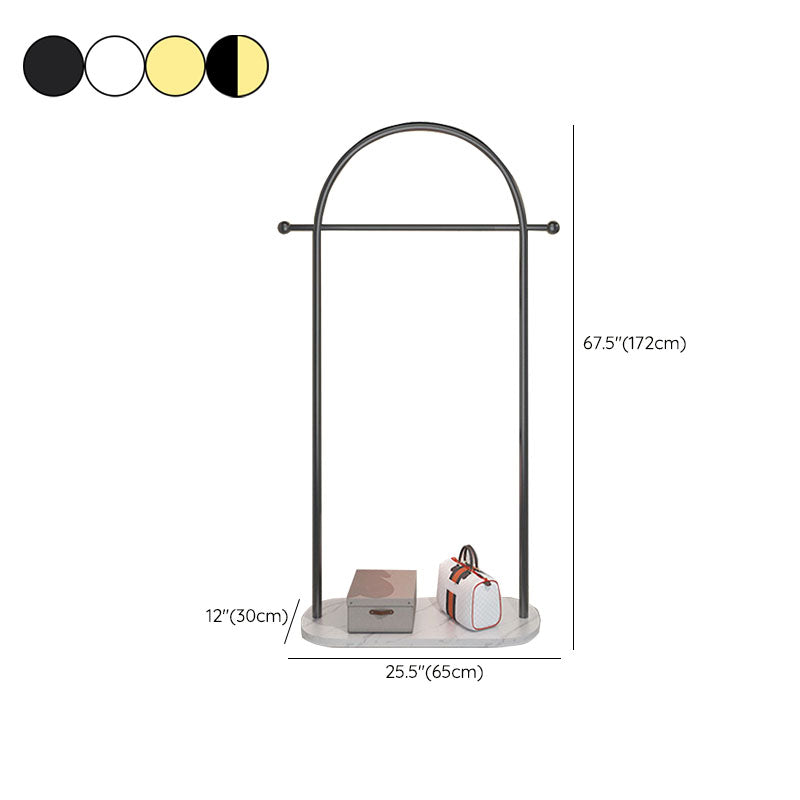 Modern Metal Hall Stand Hanging Rail with 2 Hooks Coat Hanger