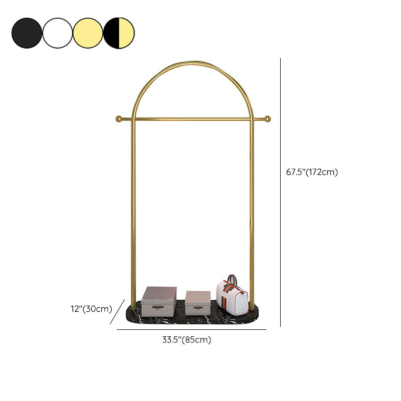 Modern Metal Hall Stand Hanging Rail with 2 Hooks Coat Hanger