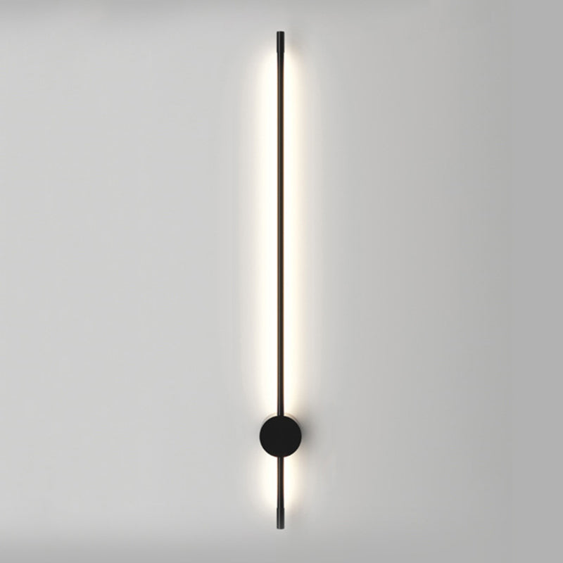 Modern Style Wall Lighting Ideas Linear Shape Sconce Light Fixtures in Black Finish