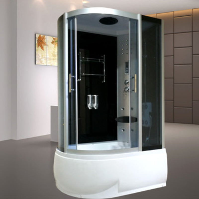 Double Sliding Tub & Shower Kit Home Tempered Glass Tub & Shower Kit