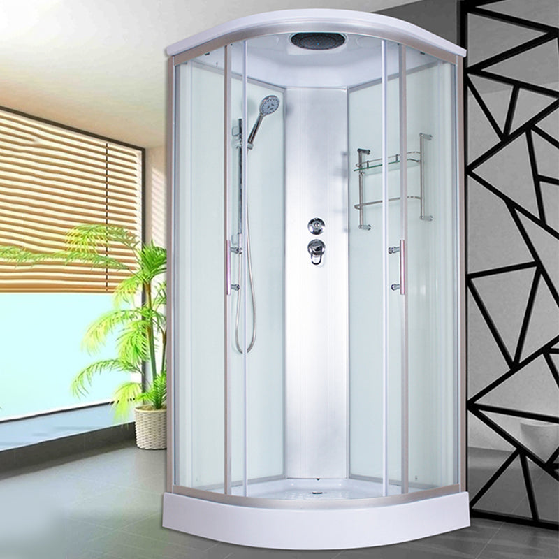 Round Semi-Frameless Shower Stall Corner Tempered Glass Shower Stall