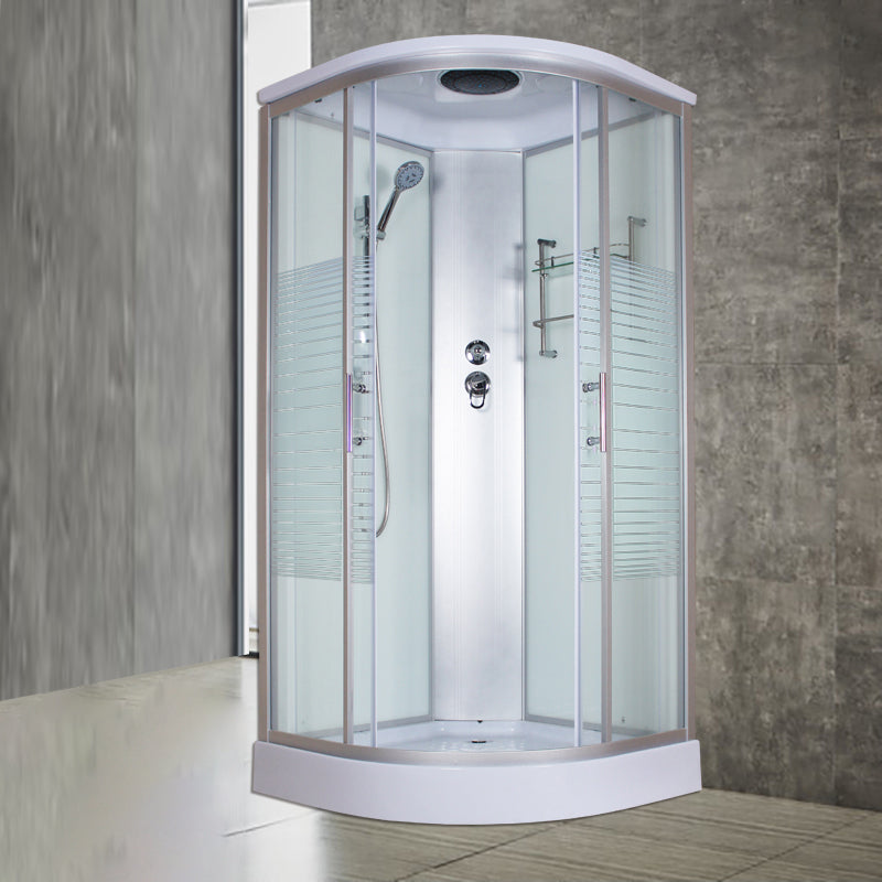 Round Semi-Frameless Shower Stall Corner Tempered Glass Shower Stall