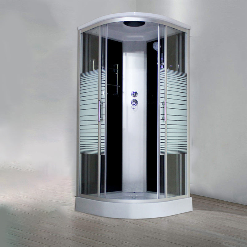 Round Semi-Frameless Shower Stall Corner Tempered Glass Shower Stall