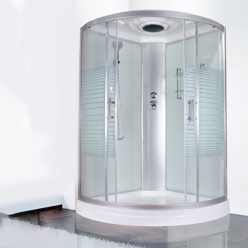 Round Semi-Frameless Shower Stall Corner Tempered Glass Shower Stall