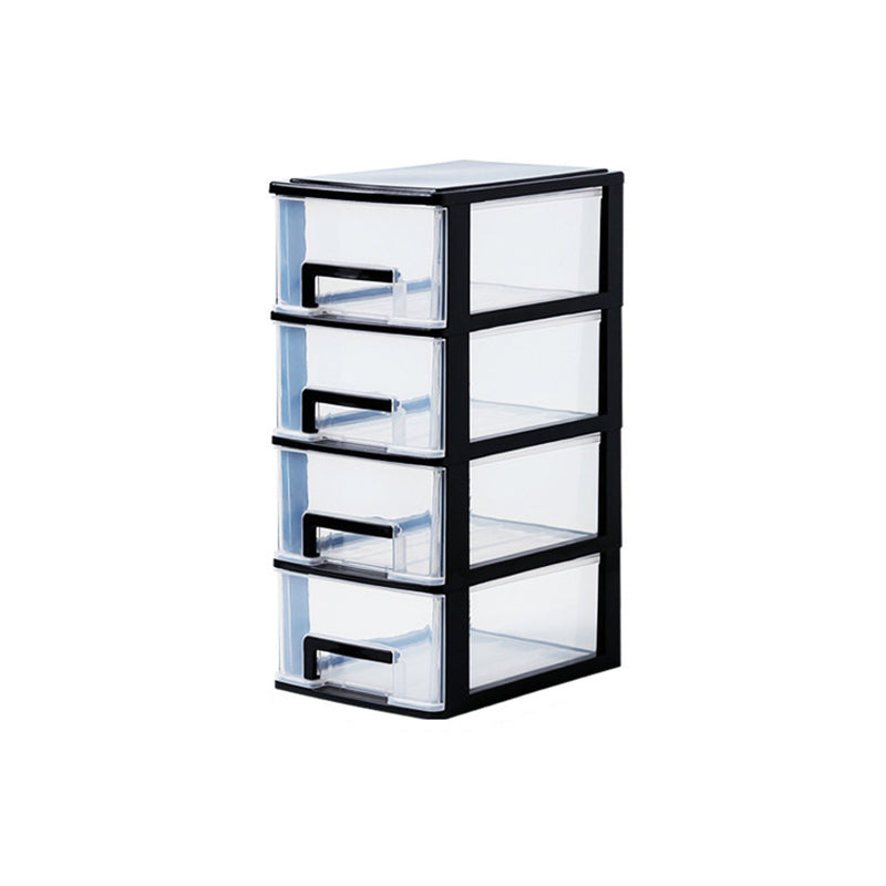 Drawers File Cabinet Vertical Home or Office Transparent Plastic File Cabinet