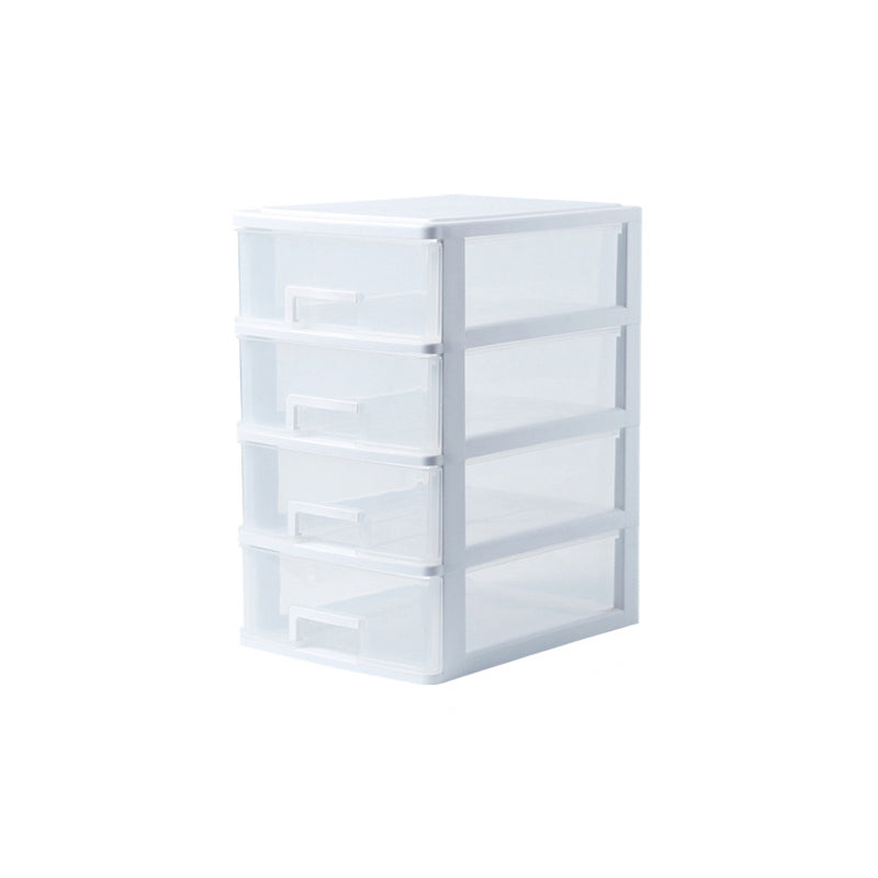 Drawers File Cabinet Vertical Home or Office Transparent Plastic File Cabinet