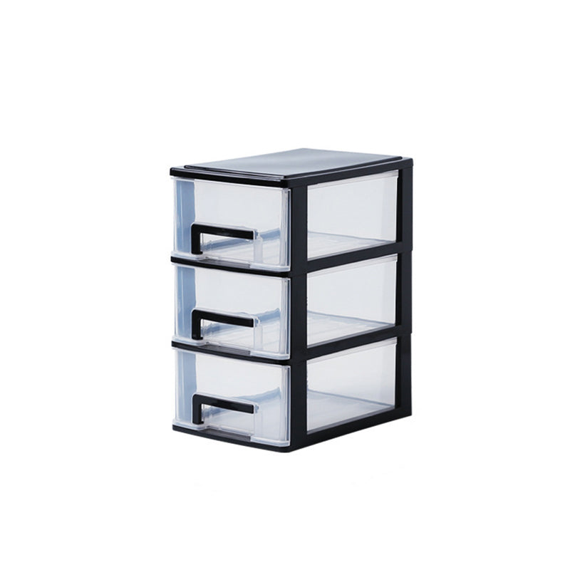 Drawers File Cabinet Vertical Home or Office Transparent Plastic File Cabinet