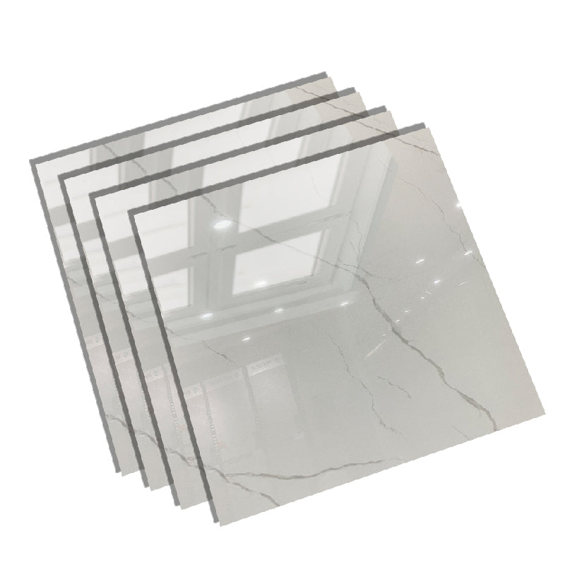 Square Glazed Floor Tile Straight Edge Polished Design Floor Tile