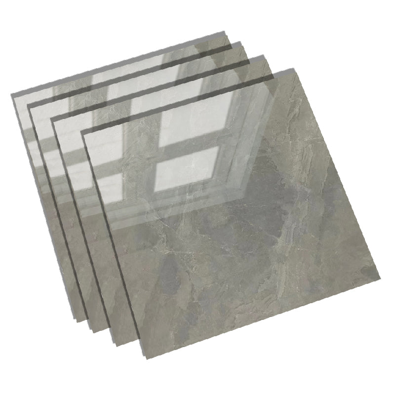 Square Glazed Floor Tile Straight Edge Polished Design Floor Tile