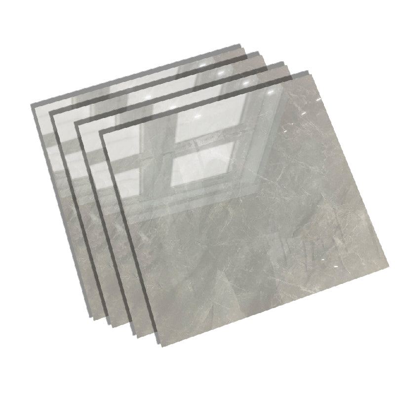 Square Glazed Floor Tile Straight Edge Polished Design Floor Tile