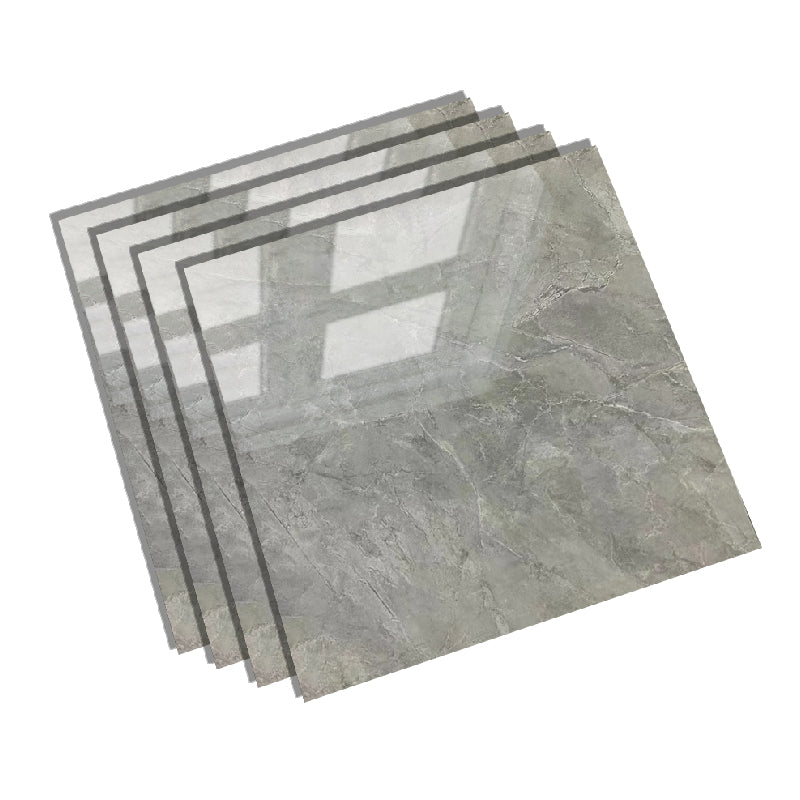 Square Glazed Floor Tile Straight Edge Polished Design Floor Tile