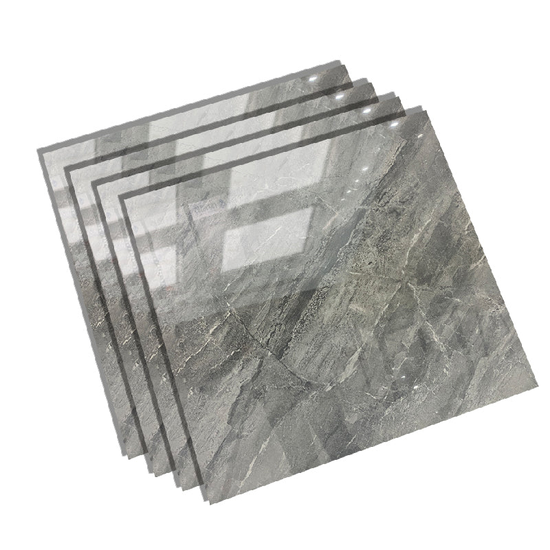 Square Glazed Floor Tile Straight Edge Polished Design Floor Tile