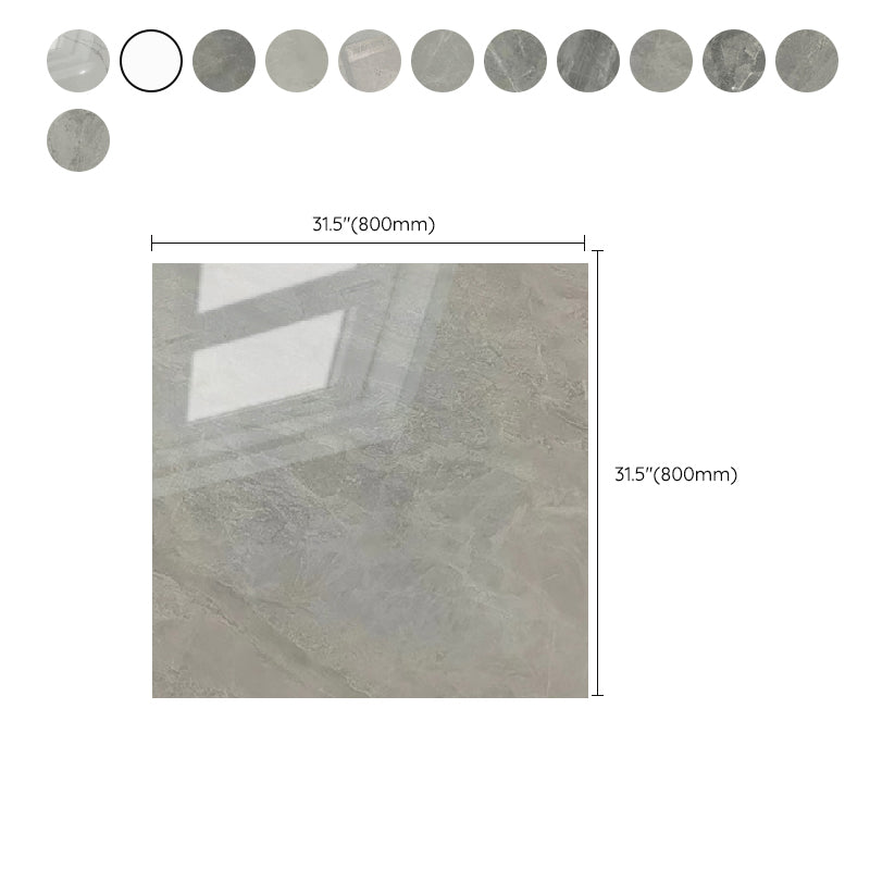 Square Glazed Floor Tile Straight Edge Polished Design Floor Tile