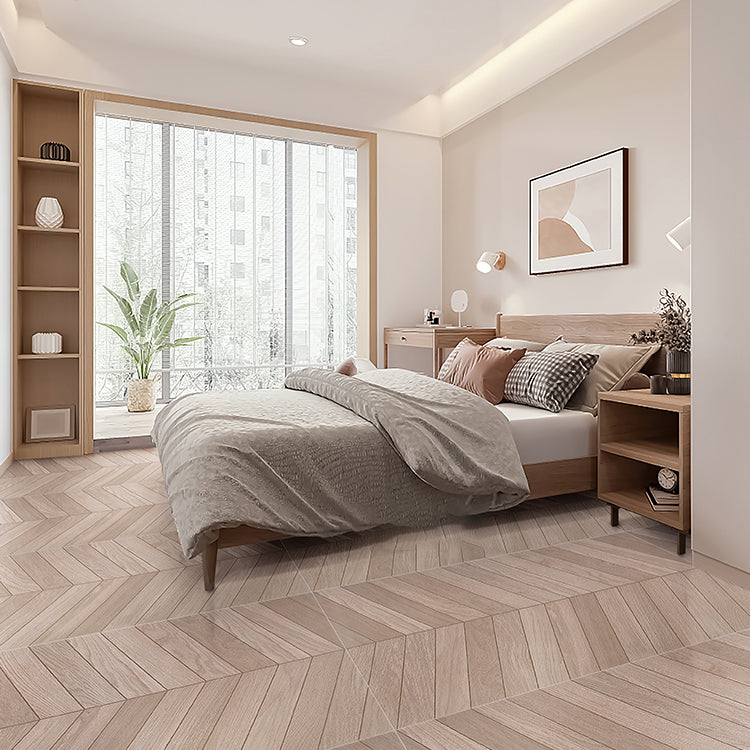 Rectangle Fabric Look Singular Tile Matte Floor and Wall Tile in Brown