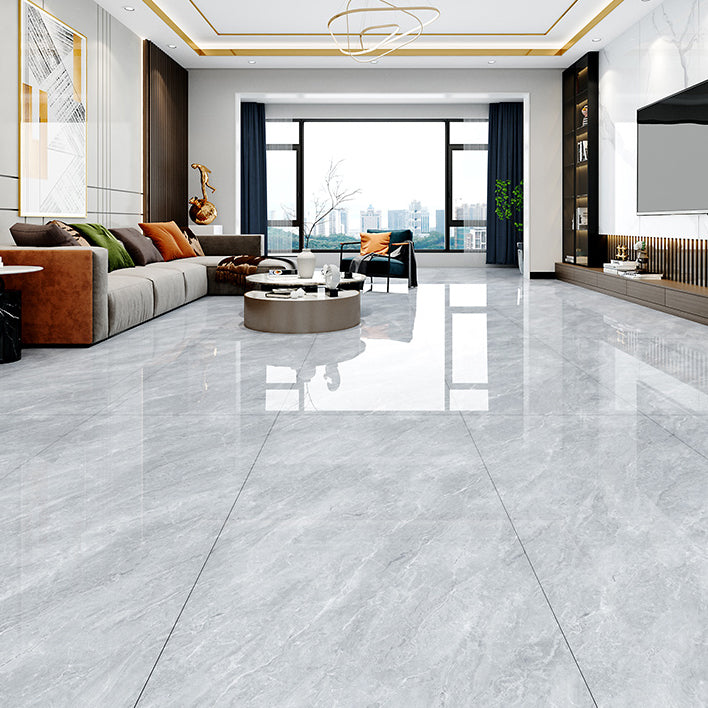 Polished Mixed Material Floor Tile No Pattern Singular Floor Tile