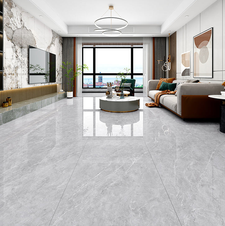 Polished Mixed Material Floor Tile No Pattern Singular Floor Tile