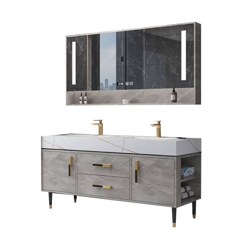 Contemporary Sink Cabinet Mirror Cabinet Wooden Vanity Cabinet for Bathroom