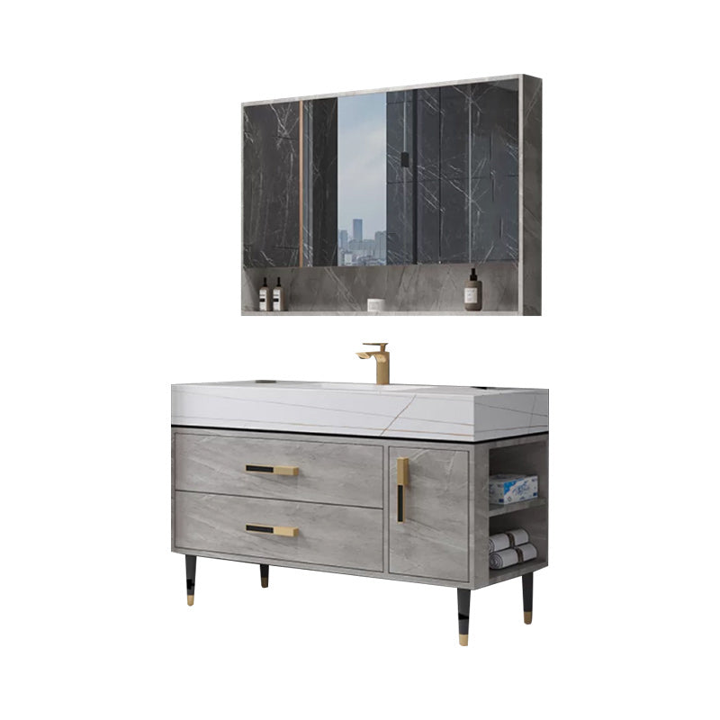 Contemporary Sink Cabinet Mirror Cabinet Wooden Vanity Cabinet for Bathroom